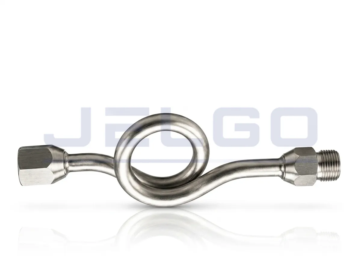 Tubo sifão tipo bobina em aço inox