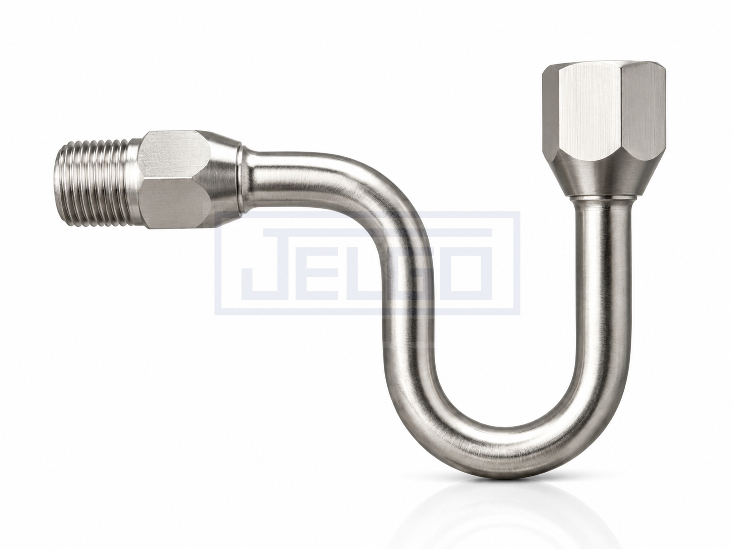 Tubo sifão tipo U (cachimbo) em aço inox para manômetro industrial