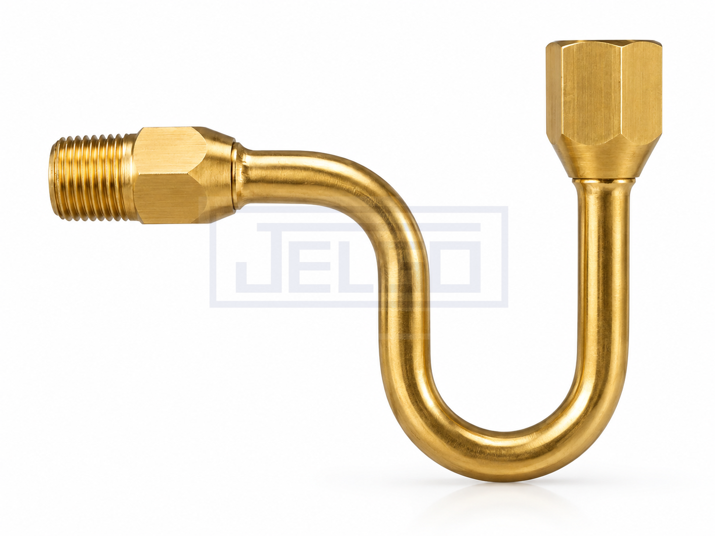 Tubo sifão tipo U (cachimbo) em latão para manômetro industrial