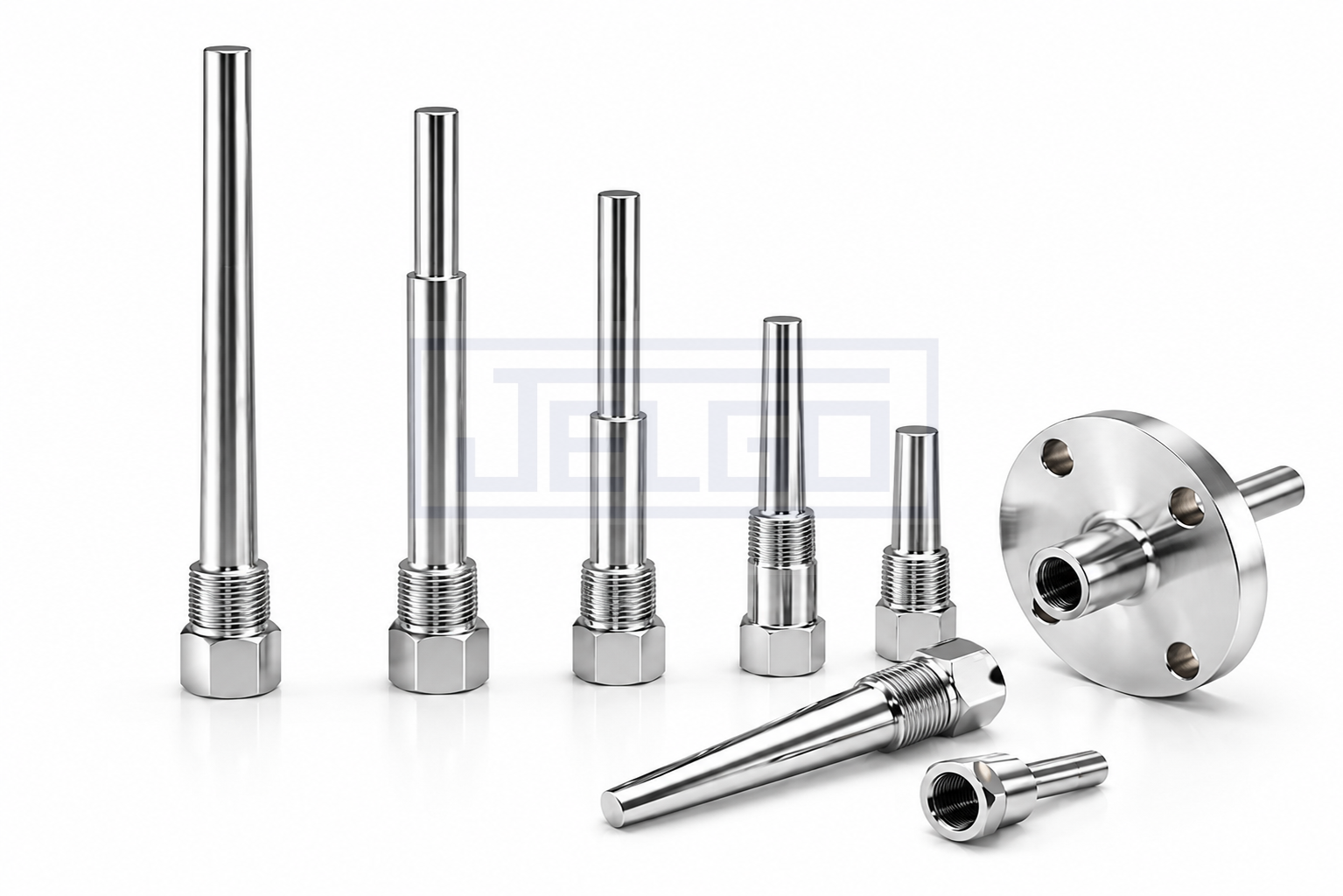 Poços termométricos em aço inox — roscados e flangeado — JELGO