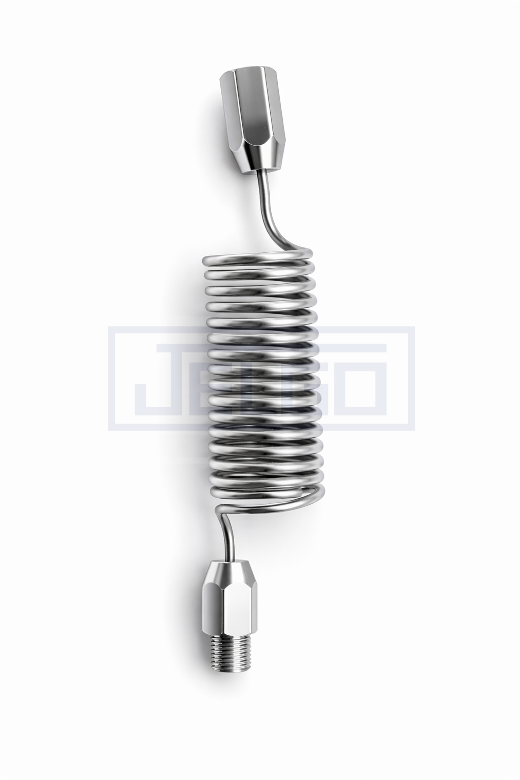 Serpentina para manômetro em aço inox — dissipação térmica JELGO