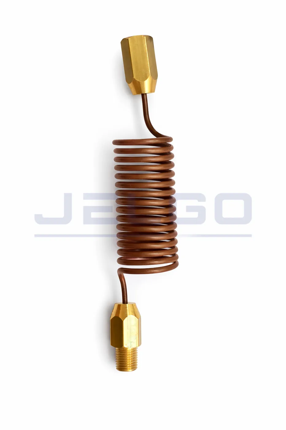 Serpentina para manômetro em cobre/latão — proteção térmica