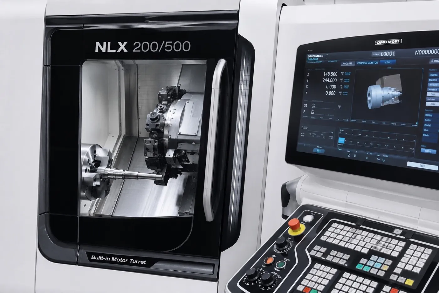 Centro de torneamento CNC DMG MORI NLX 200/500 — produção seriada JELGO